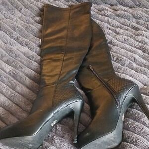Jennifer Lopez FIERCE Black Over the Knee Boots Original Box Size 8